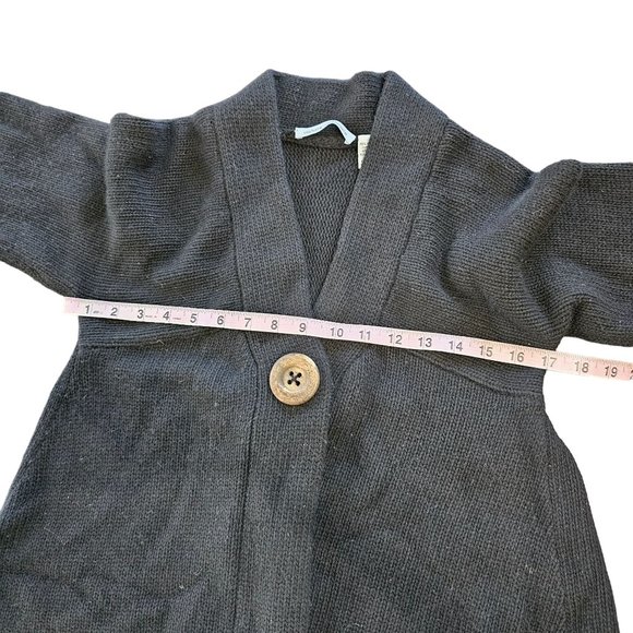 Autumn Cashmere Sweater Cardigan Black Cashmere Button Detail sz S - Picture 11 of 11